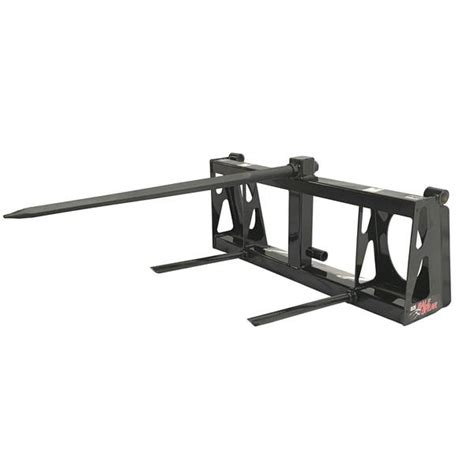 skid steer bale spear rural king|quick attach round bale spear.